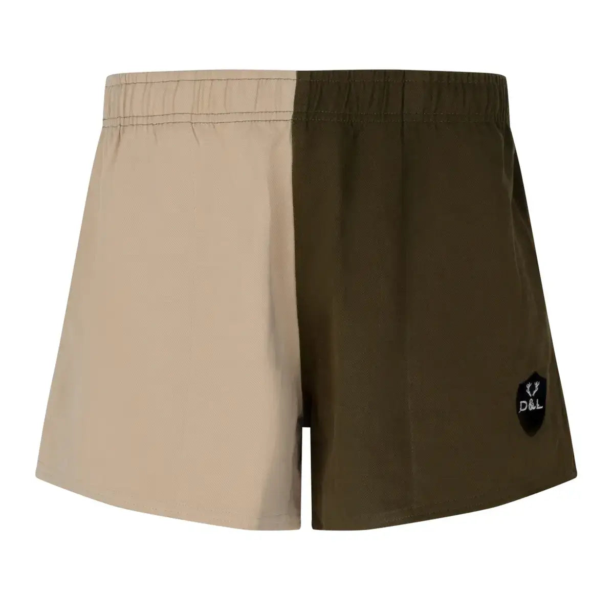 Women’s – Khaki & Cream Rugby Shorts – Digby & Litten
