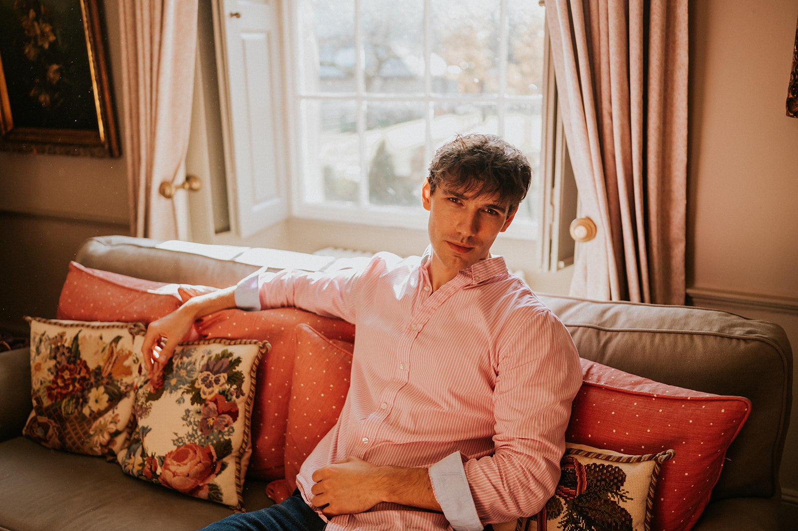 Men’s Up Town Pink & White Shirt