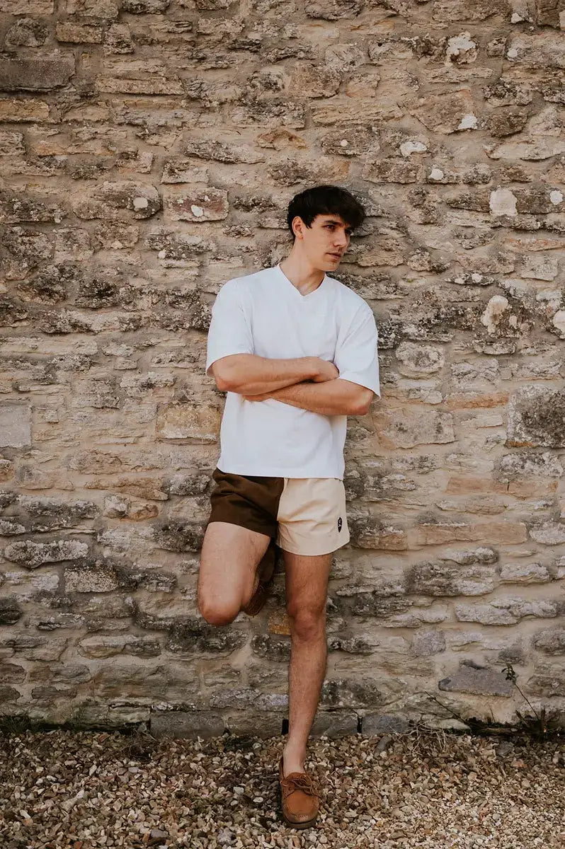 Men’s – Cappuccino & Cream Rugby Shorts – Digby & Litten