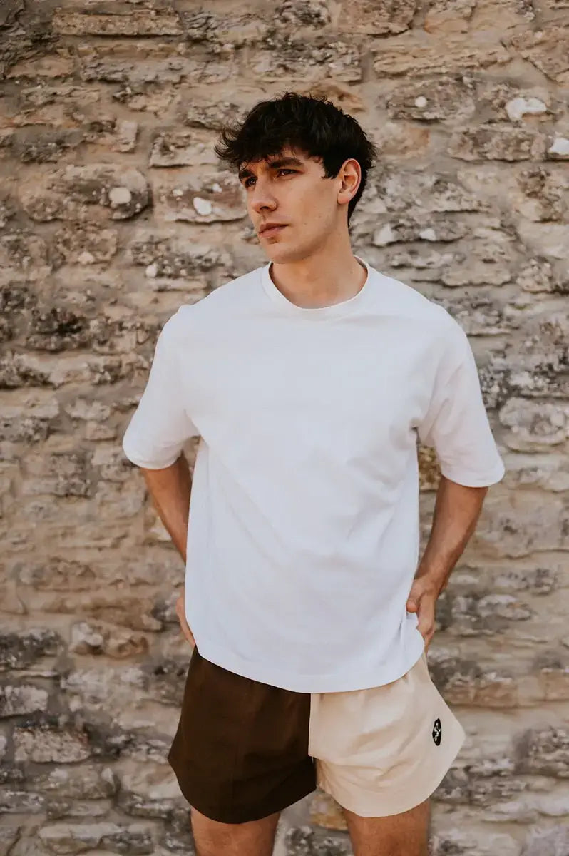 Men’s – Cappuccino & Cream Rugby Shorts – Digby & Litten
