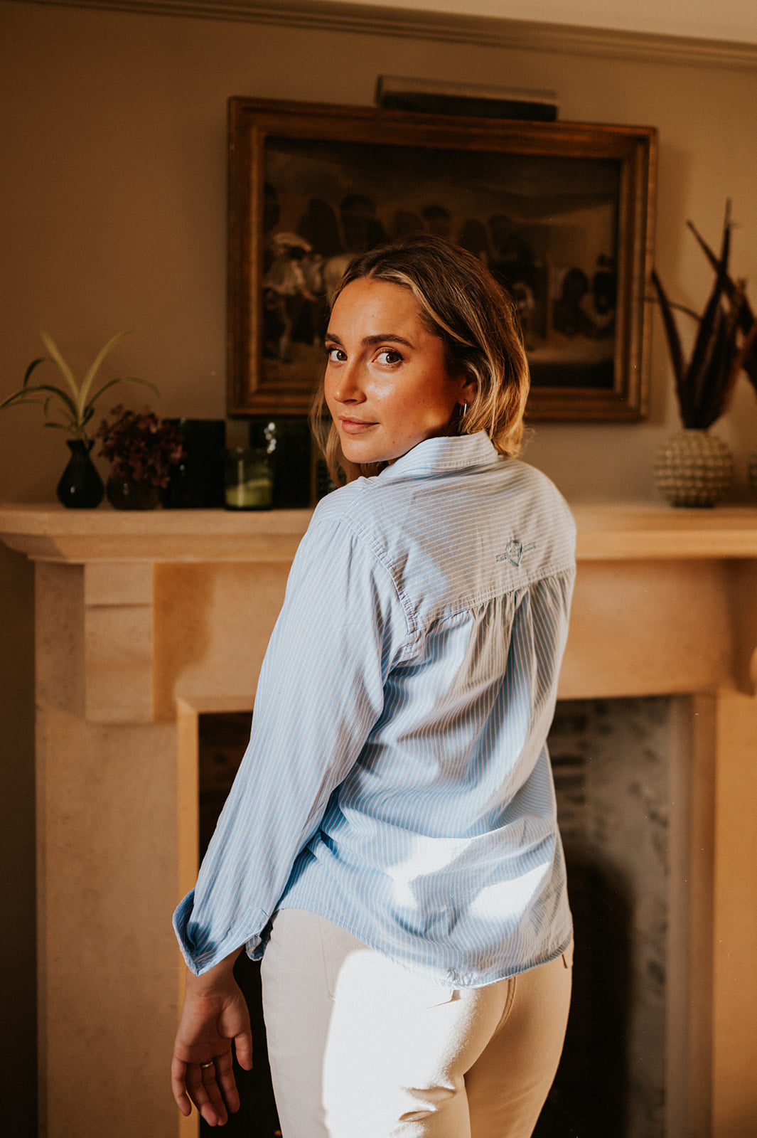 Women’s Up Town Blue & White Shirt