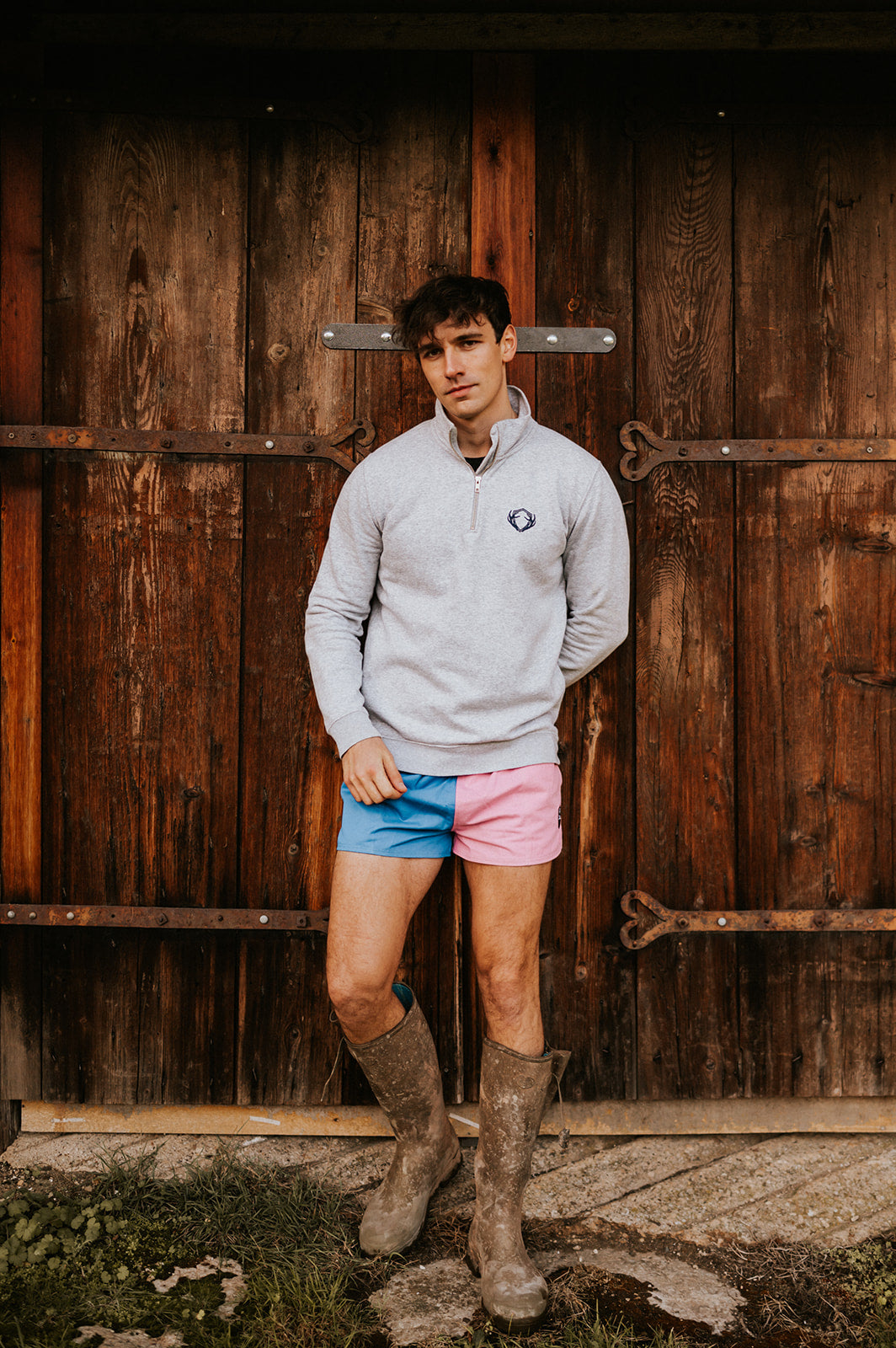 Men’s – Pink & Blue Rugby Shorts – Digby & Litten
