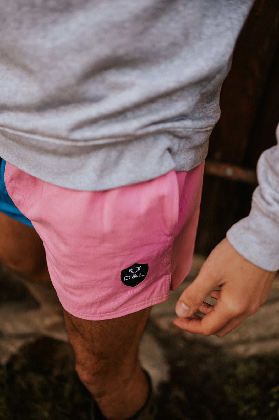 Men’s – Pink & Blue Rugby Shorts – Digby & Litten