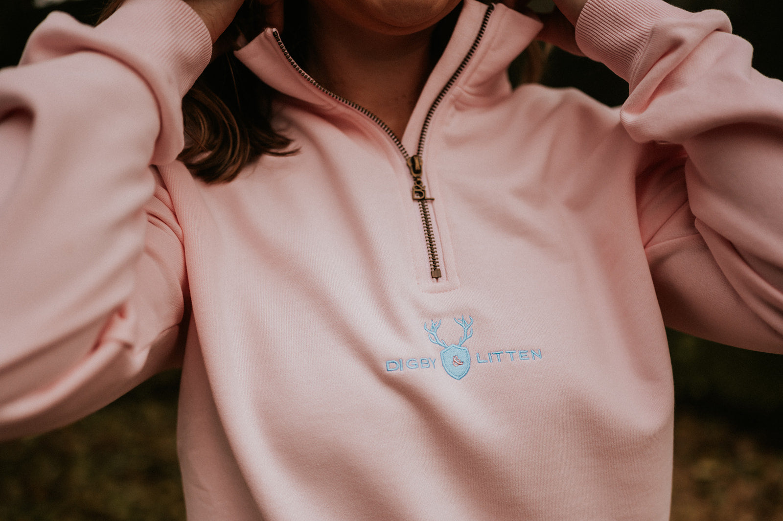 Ashdown Blush Quarter-Zip Sweatshirt