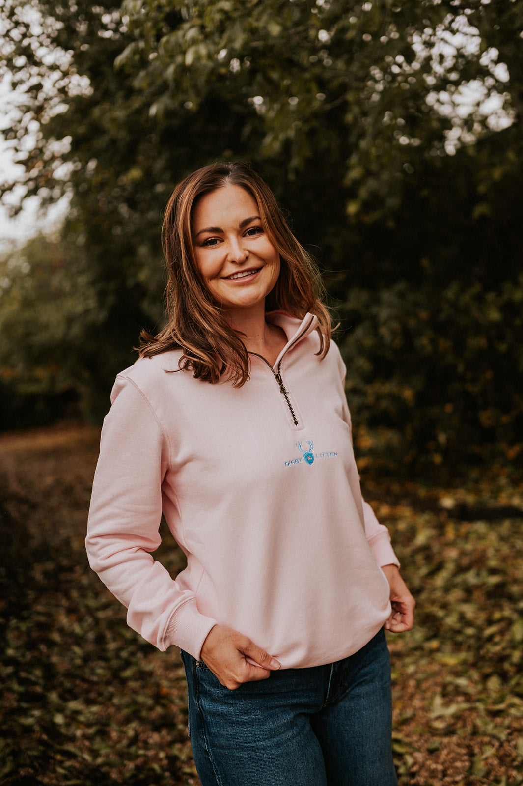 Ashdown Blush Quarter-Zip Sweatshirt