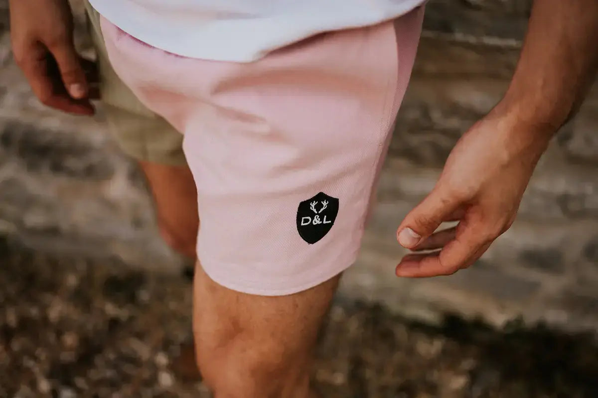 Men’s – Pink & Green Rugby Shorts – Digby & Litten