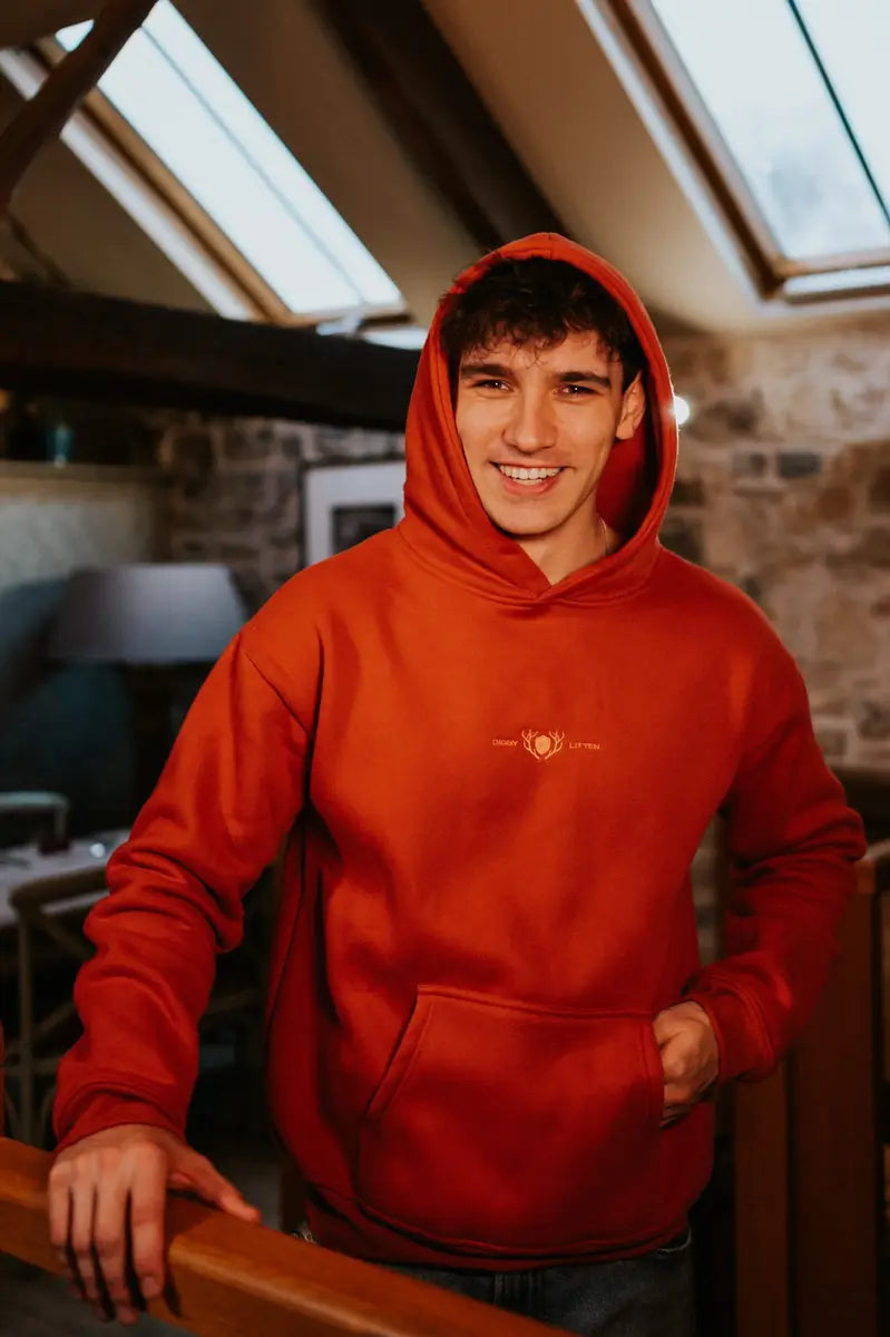 Orange hoodie mens online