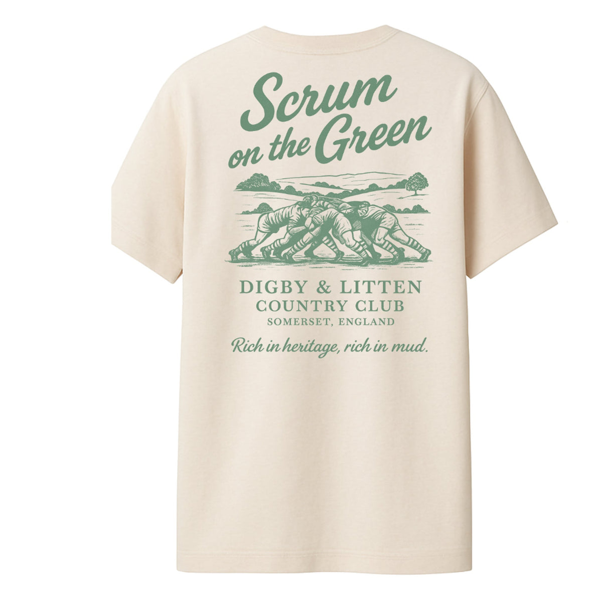 Digby & Litten English Rugby T-Shirt — back graphic view.