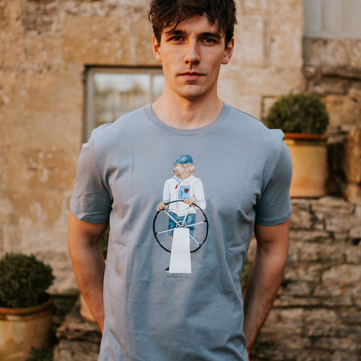Digby & Litten Boating T-Shirt — shown worn.