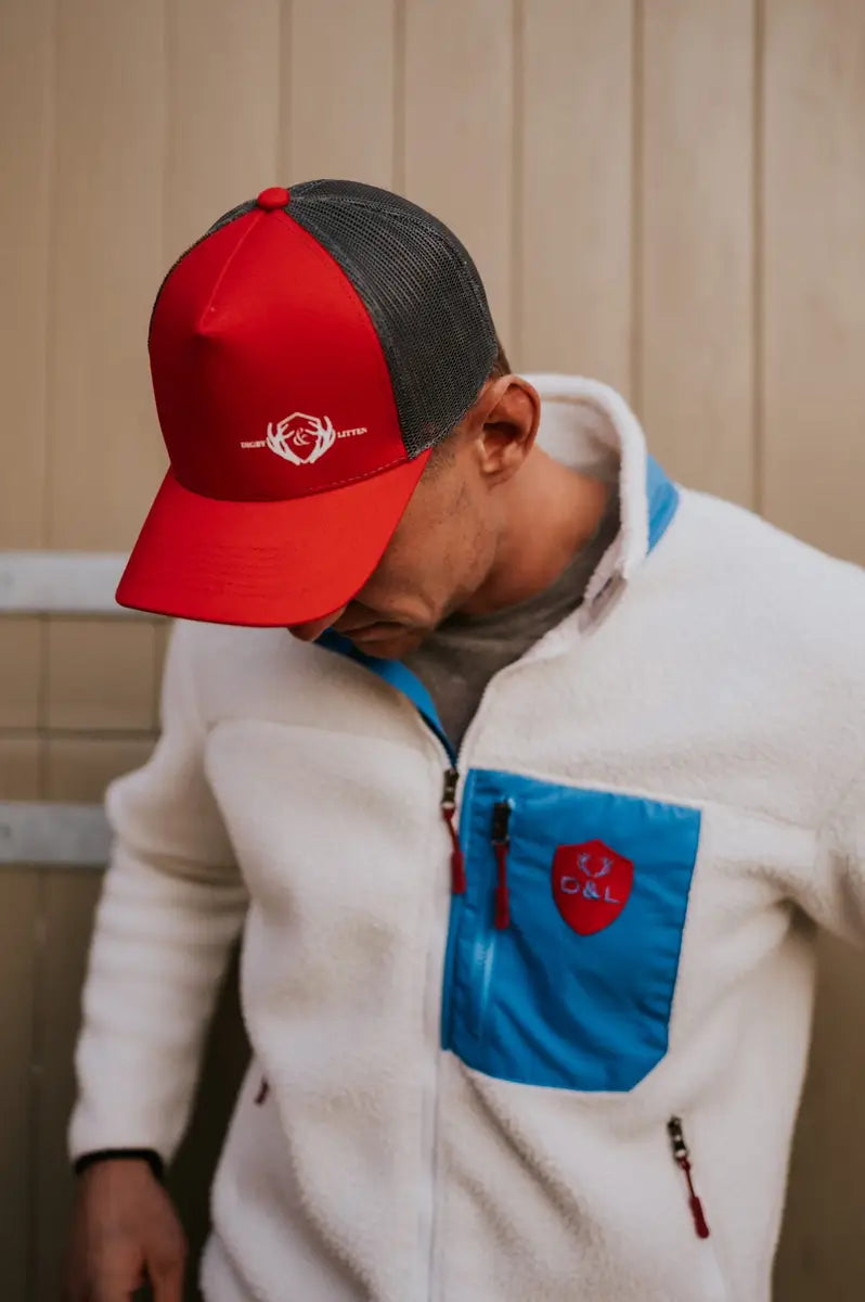 Red & Grey Trucker Cap