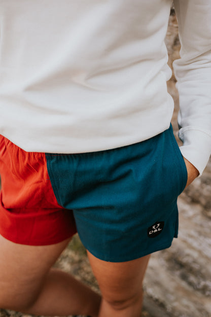 Navy &amp; Red Shorts