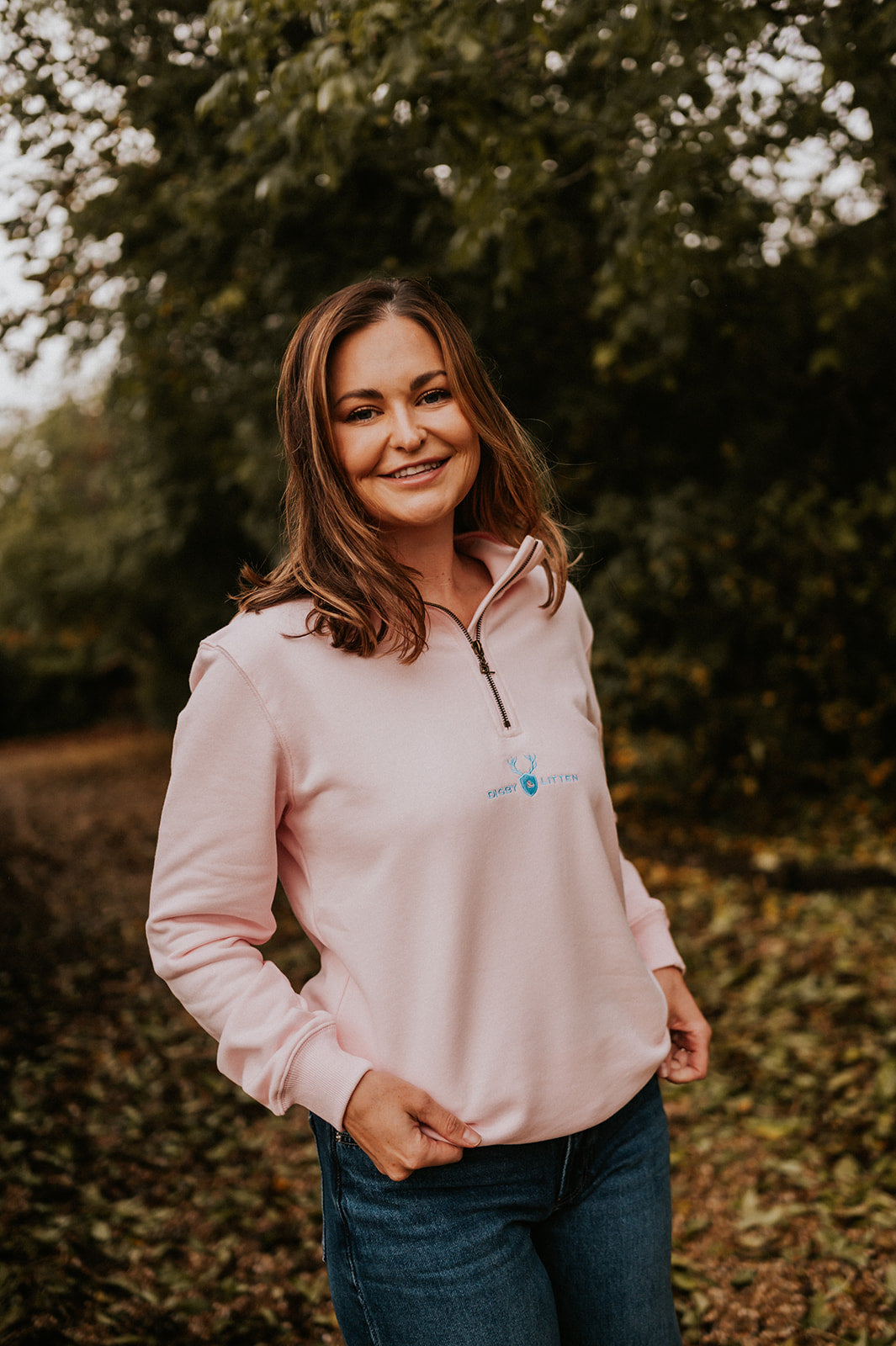 Ashdown Blush Quarter Zip Sweatshirt