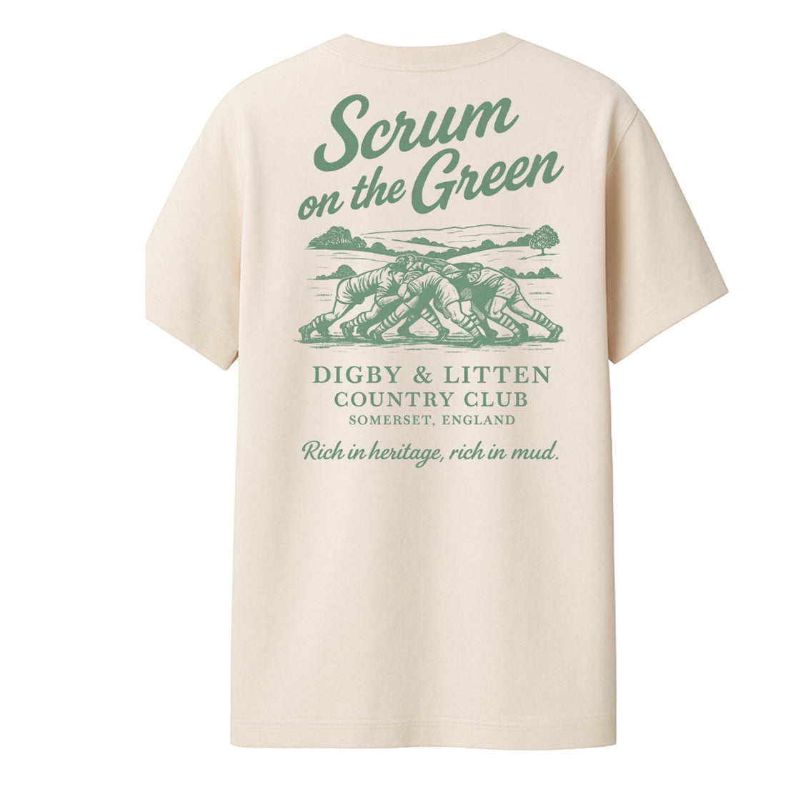 Digby &amp; Litten English Rugby T-Shirt — back graphic view.