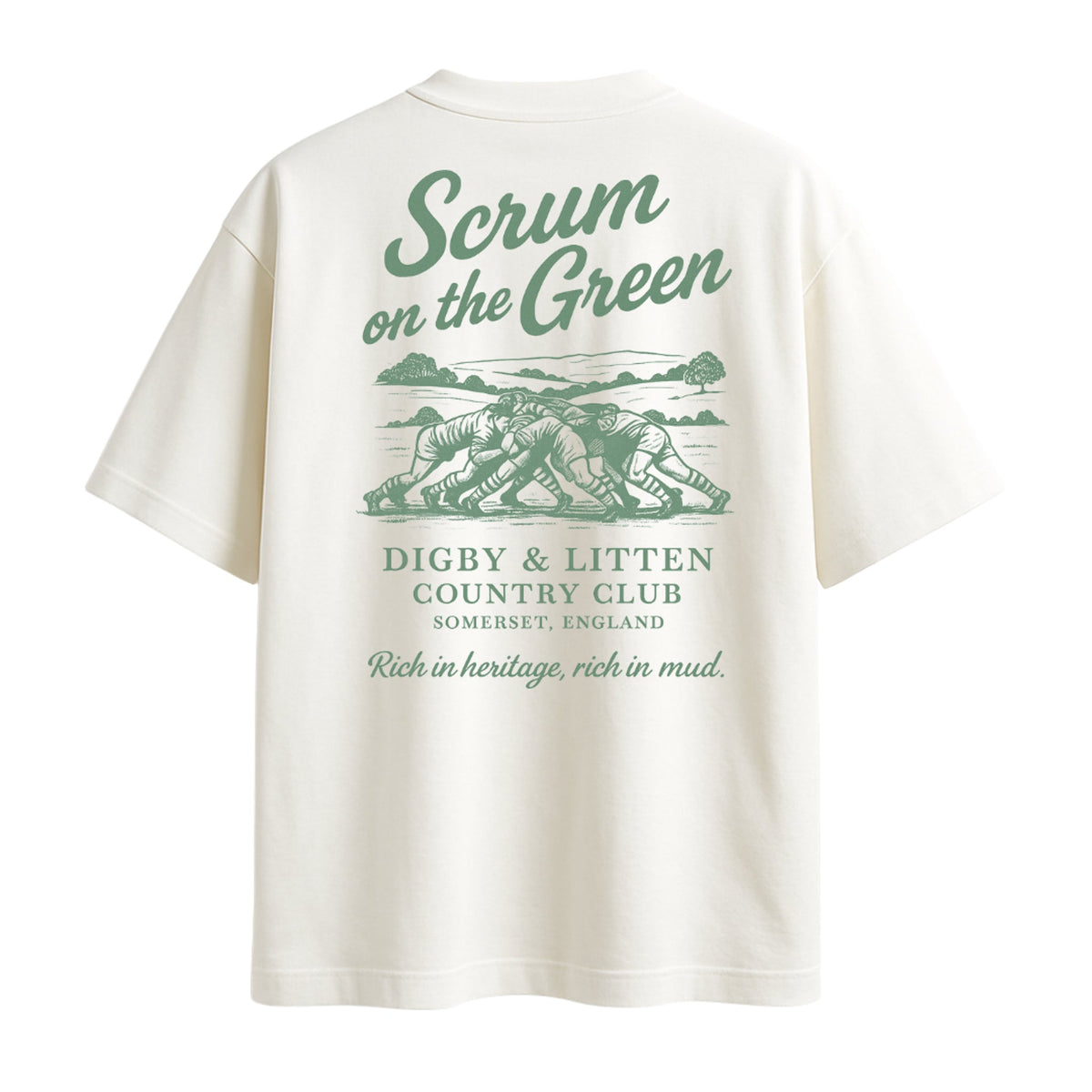 Digby &amp; Litten English Rugby T-Shirt — back graphic view.