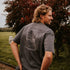 Digby & Litten Charcoal Shooting Days T-Shirt — back view when worn.