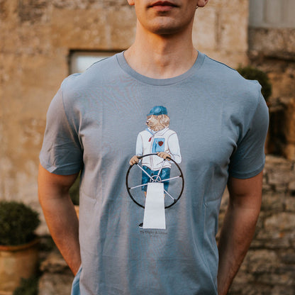 Digby &amp; Litten Boating T-Shirt — close-up detail.