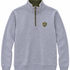 Digby & Litten Grey & Forest Green Harbour Quarter-Zip Sweatshirt — front view.