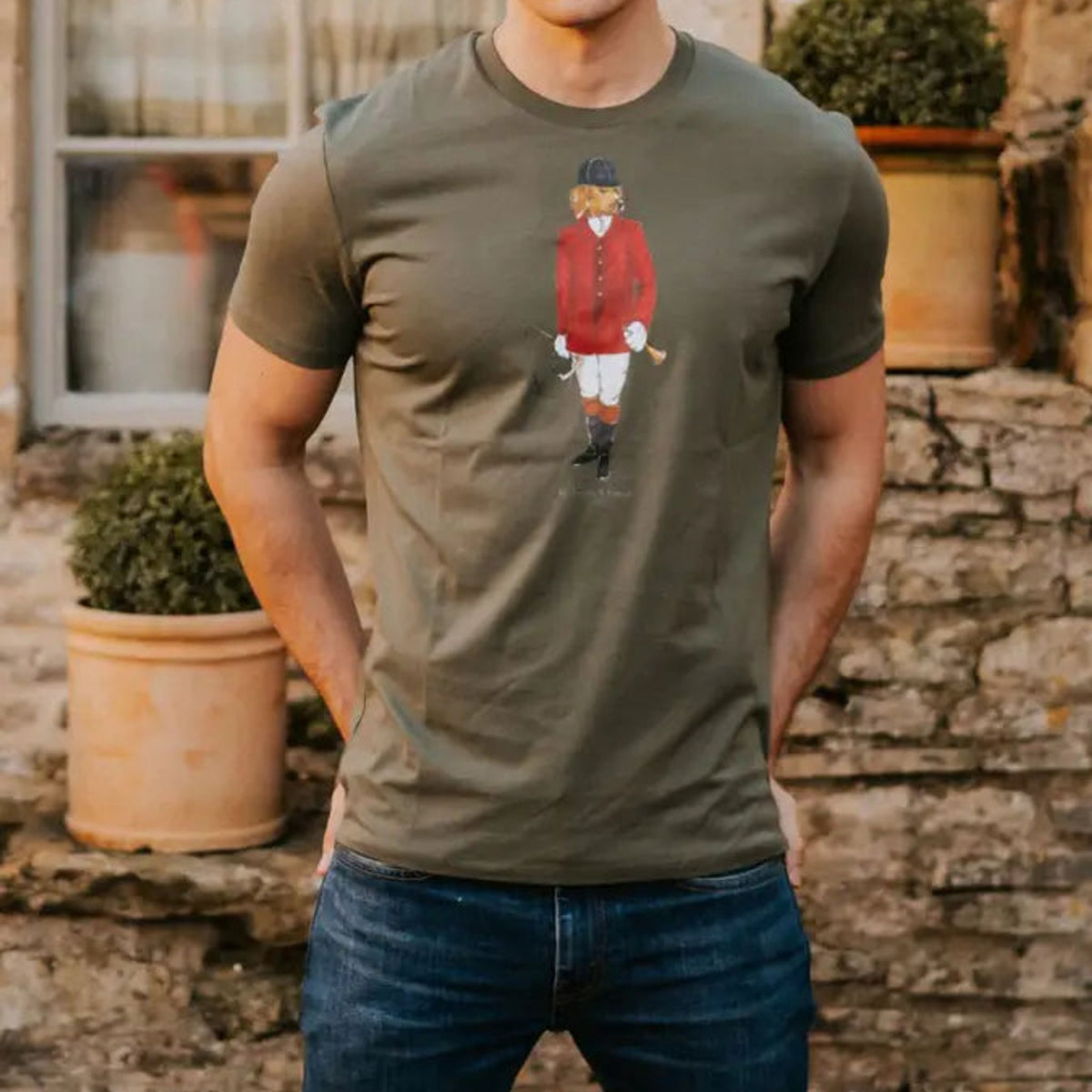 Digby &amp; Litten Hunting Digby T-Shirt — shown worn.