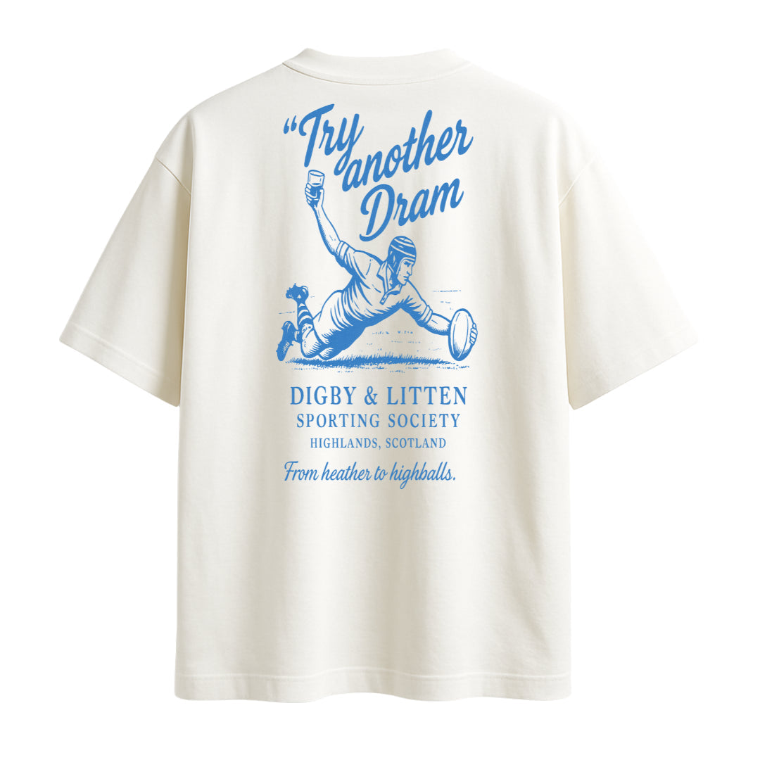 Digby &amp; Litten Scottish Rugby T-Shirt — back graphic view.