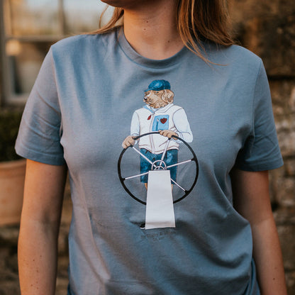 Digby &amp; Litten Boating T-Shirt — close-up detail.