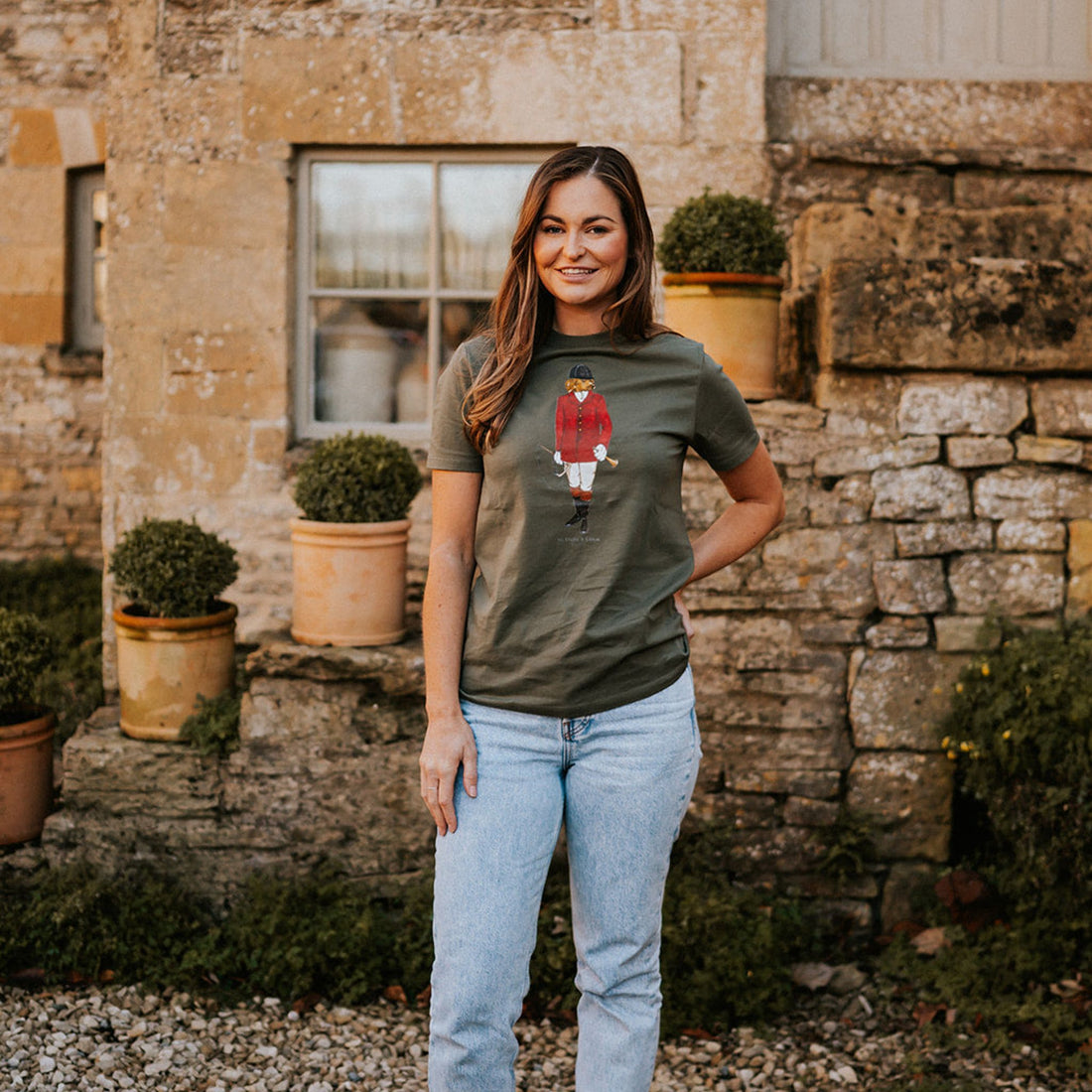 Digby &amp; Litten Hunting Digby T-Shirt — shown worn.