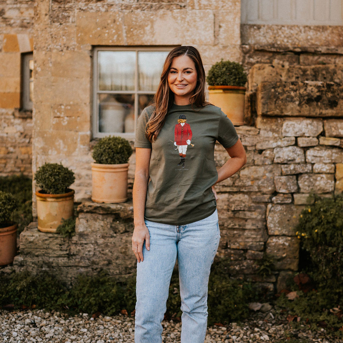 Digby &amp; Litten Hunting Digby T-Shirt — shown worn.
