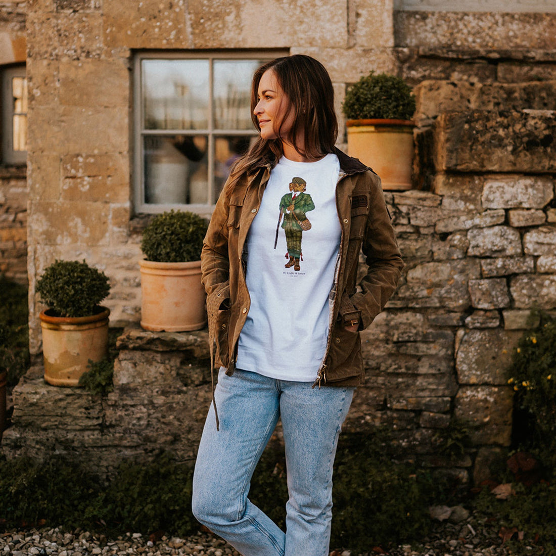 Digby &amp; Litten Shooting Digby T-Shirt — shown worn.